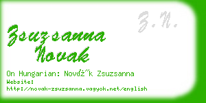 zsuzsanna novak business card